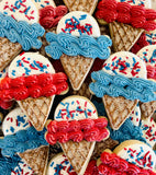 Red & Blue Ice Cream Cones