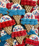 Red & Blue Ice Cream Cones