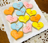 Conversation Heart Cookies