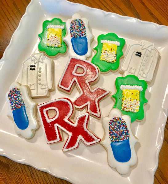 Nursing/Physician/Pharmacy/RX themed cookies
