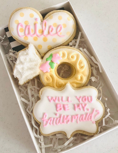 Bridesmaid Cookie Boxes