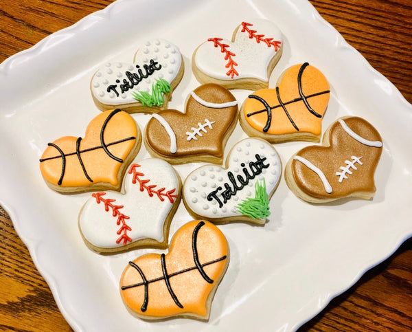 Sports Valentine Cookies
