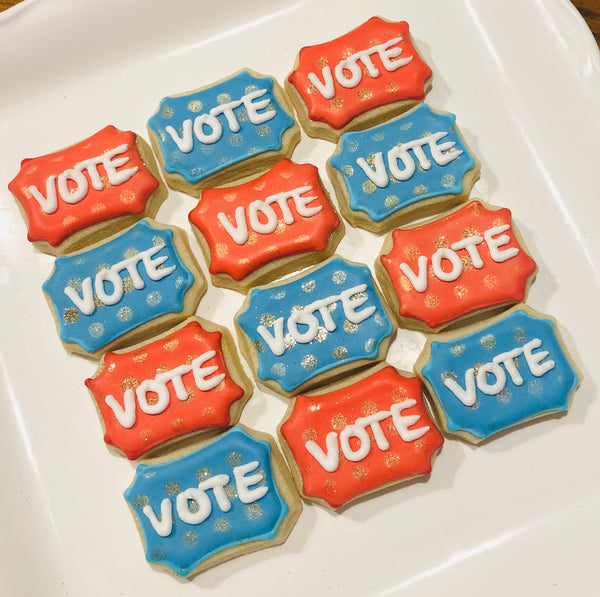 Small Sized VOTE cookies